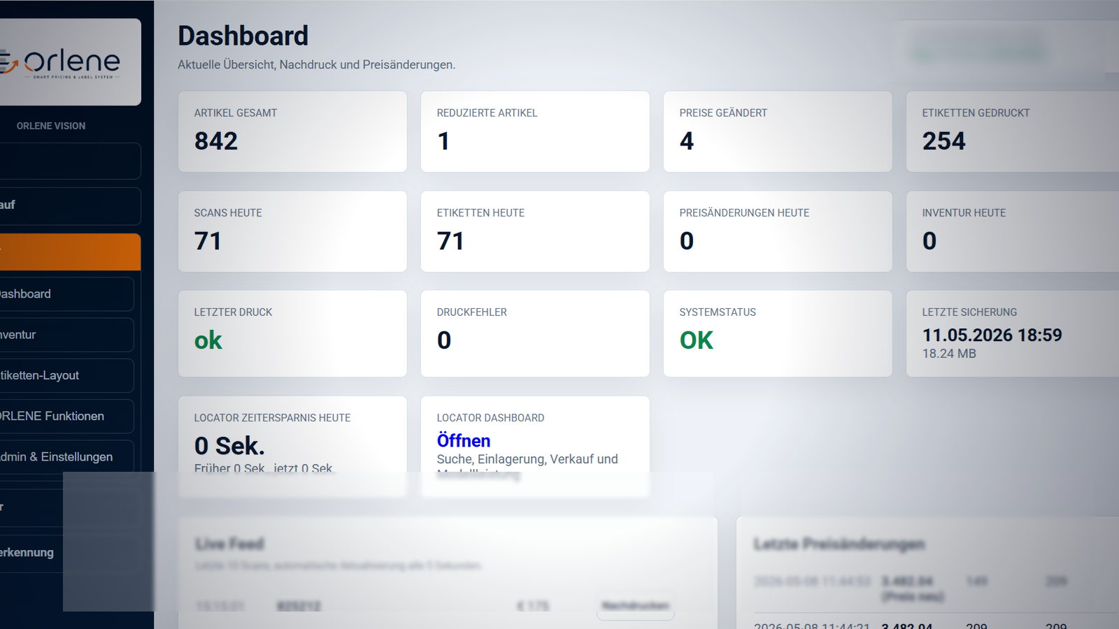 ORLENE Dashboard